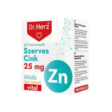 Dr. Herz DR Herz Szerves Cink 25mg 60db vitamin és táplálékkiegészítő
