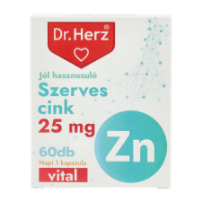 Dr Herz DR.HERZ SZERVES CINK 25MG KAPSZULA 60DB vitamin és táplálékkiegészítő