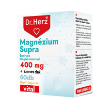 Dr. Herz Magnézium Supra 400 mg + Szerves Cink 60 db vitamin és táplálékkiegészítő