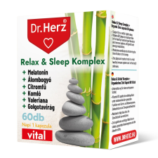 DR Herz Relax & Sleep Komplex 60 db kapszula doboz vitamin és táplálékkiegészítő
