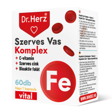  Dr.herz szerves vas komplex+c-vitamin+szerves cink+folát kapszula 60 db vitamin és táplálékkiegészítő