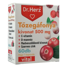 Dr. Herz Tőzegáfonya kivonat kapszula 500mg vitamin és táplálékkiegészítő