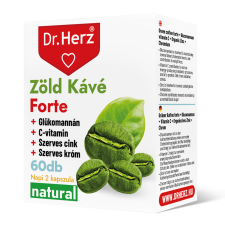 Dr.herz zöld kávé forte+c-vitamin+glükomannán kapszula 60 db gyógyhatású készítmény