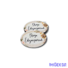 Drága édesanyámnak kis ovális 4x6cm - Aranyovál dekorációs kellék