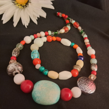  Drágakövek és Muránói üveg szett /767/ ékszer szett