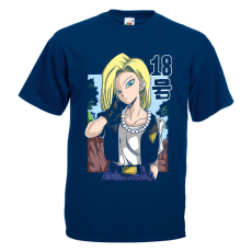  Dragon Ball Android 18 - Férfi Póló