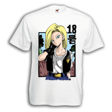  Dragon Ball Android 18 - Férfi Póló