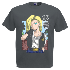  Dragon Ball Android 18 - Férfi Póló