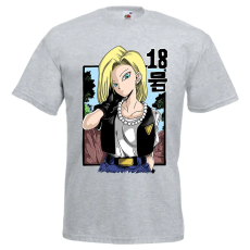  Dragon Ball Android 18 - Férfi Póló