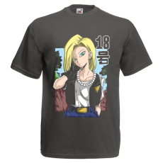  Dragon Ball Android 18 - Férfi Póló