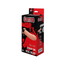 Dream Toys RealStuff Strap-On - élethű, felcsatolható dildó (natúr) felcsatolható eszközök