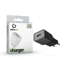 Dreamtech hálózati töltő 2A - FEKETE kábel és adapter