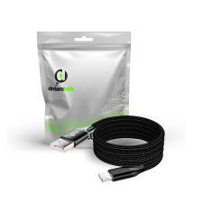 Dreamtech USB Lightning Töltő/adat Fekete 1m 130954 kábel és adapter