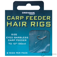 Drennan Carp Feeder Hair Rigs 18-5 lb előkötött horog horog