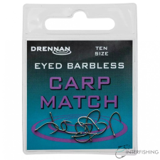 Drennan Eyed Barbless Carp Match 12 horog horog