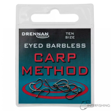 Drennan Eyed Barbless Carp Method 12 horog horog