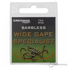 Drennan Wide Gape Specialist Barbless 10 horog horog