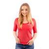  Dressa Collection 3/4-es ujjú női póló - piros | XS