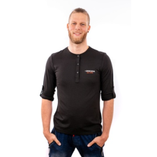  Dressa Collection férfi hosszú ujjú póló - fekete | 3XL férfi póló