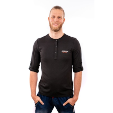  Dressa Collection férfi hosszú ujjú póló - fekete | S férfi póló