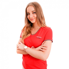  Dressa Collection V nyakú női piké póló - piros | S férfi póló