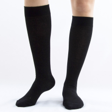 Dressa ezüstszálas gumi nélküli térdzokni - fekete - 35-43 férfi zokni