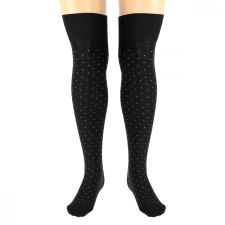  Dressa Socks pöttyös pamut combzokni - fekete női zokni