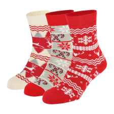 Dressa Xmas pamut karácsonyi mintás zokni csomag - 3 pár női zokni