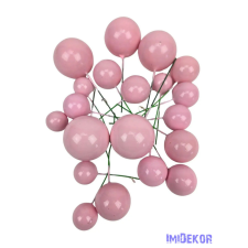  Drótos gömb mix - Rózsaszín dekorációs kellék