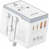 DUDAO A65Pro 65 W EU/US/JP/AUS/UK utazó adapter 2x USB-C 2x USB-A - Fehér (6976625332601)