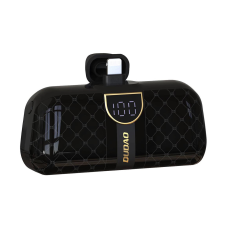 DUDAO K20SL mini power bank beépített Lightning csatlakozóval 5000mAh - fekete power bank