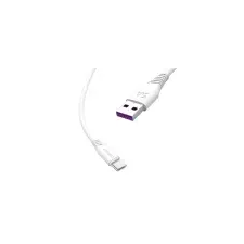 DUDAO L2T kábel USB / USB-C 5A 2m, fehér kábel és adapter