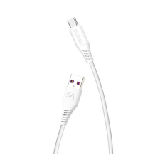 DUDAO L2T USB A - USB C kábel, 5A, 2m, fehér kábel és adapter