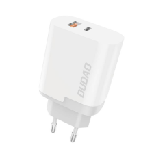 DUDAO Töltő Dudao A6XSEU USB + USB-C, 22,5W (fehér) mobiltelefon kellék