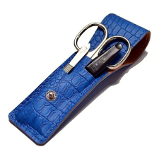 DuKaS Premium Line Utazó manikűr szett PL 891 Kék kroko Made in Solingen manikűr készlet