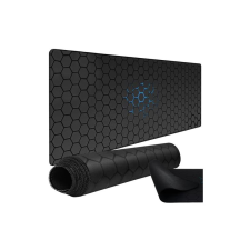 Dunmoon Nagyméretű gamer egérpad, egéralátét, asztalvédő, 90x40 cm, fekete, méhsejt mintával egérpad