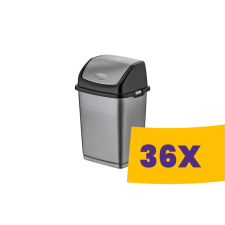 Dünya Billenőfedeles műanyag szemetes Szürke 5L (Karton - 36 db) szemetes