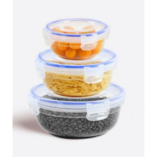 Dünya Kerek Ételtartó 3Db Pat.Zár. 30551 papírárú, csomagoló és tárolóeszköz