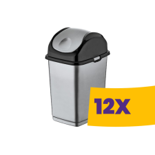 Dünya Slim billenőfedeles szemetes Antracit 18L (Karton - 12 db) szemetes
