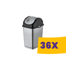 Dünya Slim billenőfedeles szemetes Antracit 5L (Karton - 36 db) szemetes