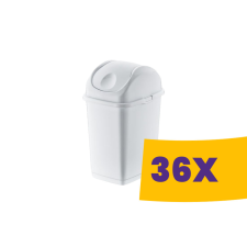 Dünya Slim billenőfedeles szemetes Fehér 5L (Karton - 36 db) szemetes