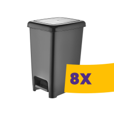 Dünya Slim pedálos szemetes Antracit 25L (Karton - 8 db) szemetes