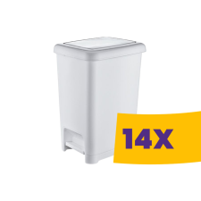 Dünya Slim pedálos szemetes Fehér 15L (Karton - 14 db) szemetes