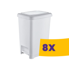 Dünya Slim pedálos szemetes Fehér 25L (Karton - 8 db) szemetes