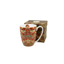 Duo Gift D.G.27389 Porcelánbögre 300ml dobozban, William Morris:Strawberry Thief Red bögrék, csészék