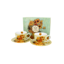 Duo Gift D.G.28010 Porceláncsésze+alj 280ml, 2 személyes dobozban,Van Gogh:Napraforgók bögrék, csészék
