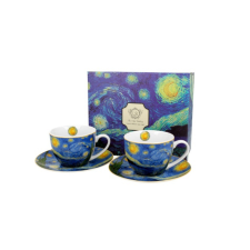 Duo Gift D.G.28072 Porceláncsésze+alj, 280ml, 2 személyes, dobozban, Van Gogh:Csillagos éj bögrék, csészék