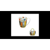 Duo Gift D.G.43983 Porcelánbögre 360ml, díszcsomagolásban, Garden Felines