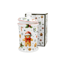 Duo Gift Porcelán keksztároló 11x19cm, 800ml, dobozban, Christmas Cuties konyhai eszköz