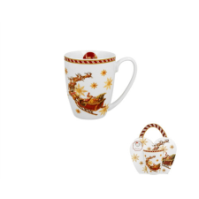 Duo Gift Porcelánbögre 360ml, díszcsomagolásban, Santa on Sleigh konyhai eszköz